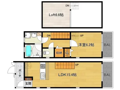 パラスティ宝ヶ池【1階】の間取り
