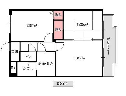 フレグランス落堀【203号室】の間取り