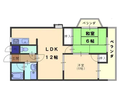 ビラビアンカ【401号室】の間取り