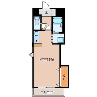 クリスタルタウン中央【103号室】の間取り