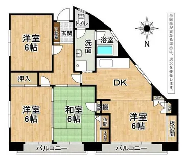 福岡県北九州市小倉南区徳力3丁目【マンション】の間取り