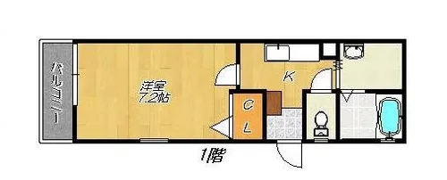 メゾンアルム【1階】の間取り