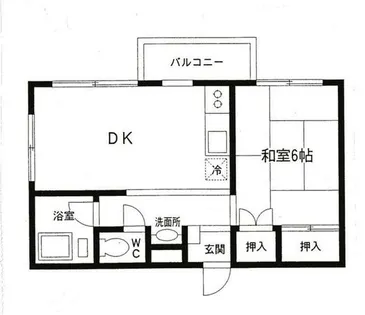 ハイツ宝【1-A号室】の間取り