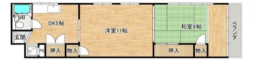 四坊大宮ビル【302号室】の間取り