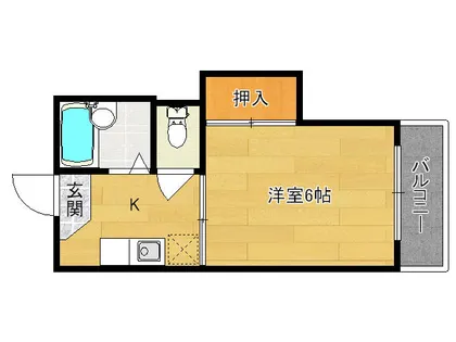竜安寺ハイツ【1階】の間取り