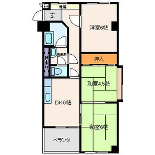 中根ハイツ【4階】の間取り