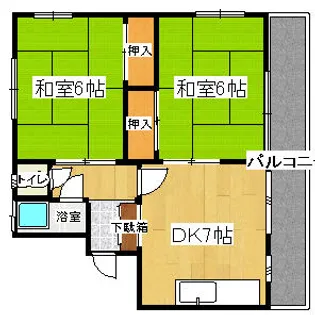 コーポ弥生【201号室】の間取り