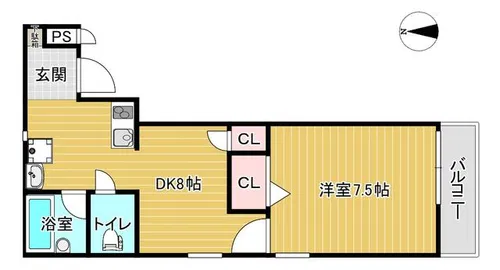 パレ北昭和【2階】の間取り