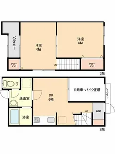 兵庫県尼崎市東難波町3丁目【テラスハウス】の間取り