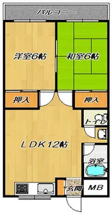 エクセル鴻池【2階】の間取り