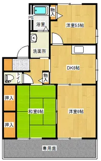 Lガーデン本城Ⅱ【101号室】の間取り