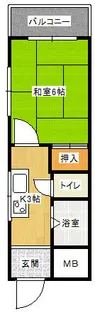 竹下レジデンス【3階】の間取り