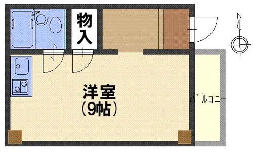 メゾン深野【1-F号室】の間取り