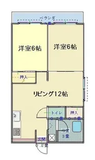 大光ハイツ【4階】の間取り