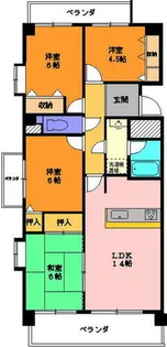 ライオンズマンション豊橋牧野【201号室】の間取り
