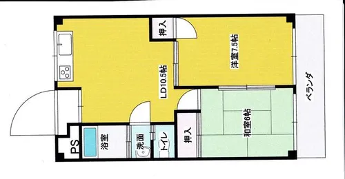 シャトウインペリアン【508号室】の間取り