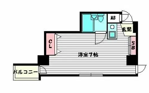 ニューライフ船場【1506号室】の間取り
