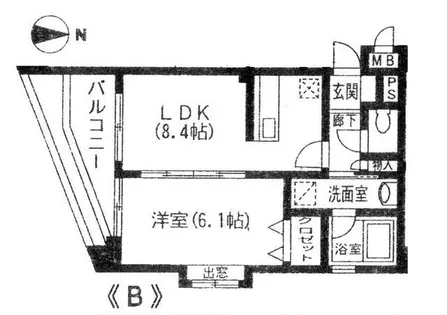 パラディス小笹【302号室】の間取り