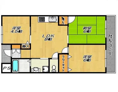 アスターハイツ【4階】の間取り