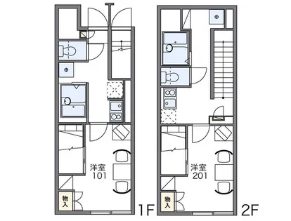 レオパレス三田【1階】の間取り