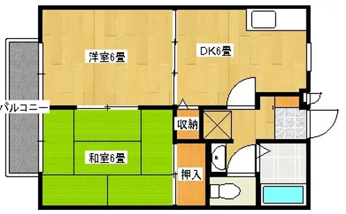 アルテール陣原【201号室】の間取り