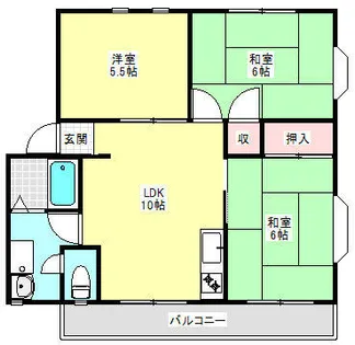 ハイツ小田【201号室】の間取り