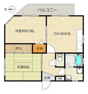 兵庫県明石市西新町3丁目【マンション】の間取り