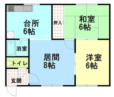 コーポー柴田【202号室】の間取り