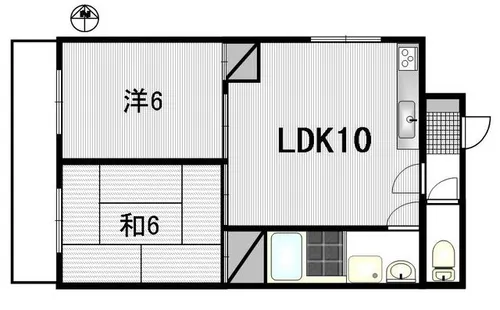 レジデンス伊都【2階】の間取り
