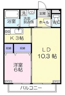 愛知県豊橋市小松町字南郷【アパート】の間取り