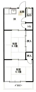 サニーコート苗代【203号室】の間取り
