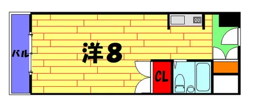 大阪府大阪狭山市狭山2丁目【マンション】の間取り