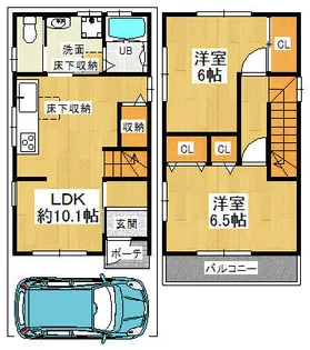京都府八幡市八幡双栗【一戸建】の間取り