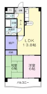 愛知県豊橋市大岩町字北田【マンション】の間取り