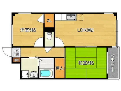 アクアパレス【3階】の間取り