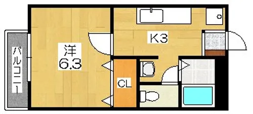 ラ ベル エキップ【1階】の間取り