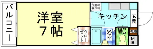 福岡県北九州市戸畑区浅生1丁目【マンション】の間取り