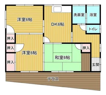福岡県大牟田市大字三池【一戸建】の間取り