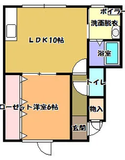 ハイツ夕陽ヶ丘【203号室】の間取り