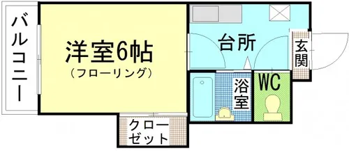 エイト中原【4階】の間取り