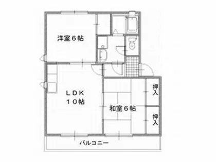 レガーロ寿里B棟【B-201号室】の間取り