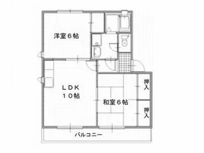 レガーロ寿里B棟【B-201号室】の間取り