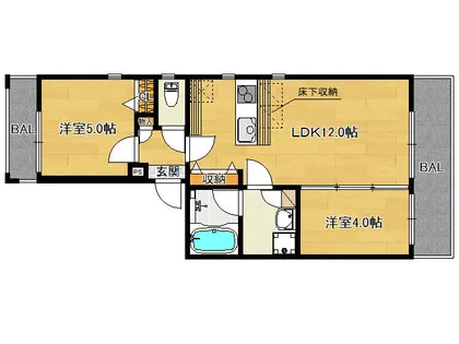 パラスティ宝ヶ池【1階】の間取り