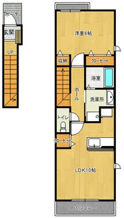 ビューハイツ横尾Ⅱ【2階】の間取り