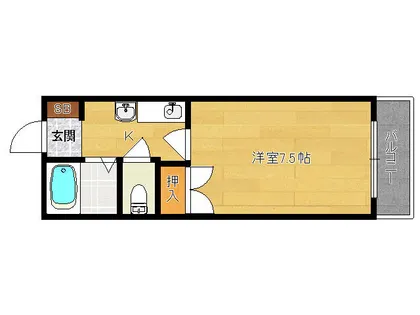 1Kの間取り画像
