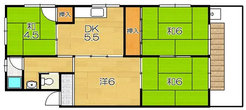 ありす川荘【1階】の間取り