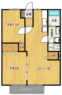 ビューハイツ横尾【2階】の間取り