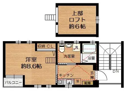 サイプレス山下町【201号室】の間取り