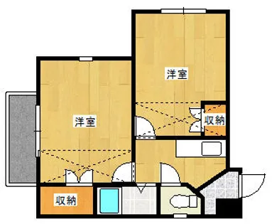 チェリーヒルズ【202号室】の間取り