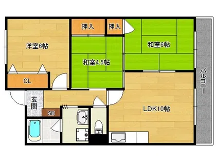 ブライトンヒル佐伯【3階】の間取り